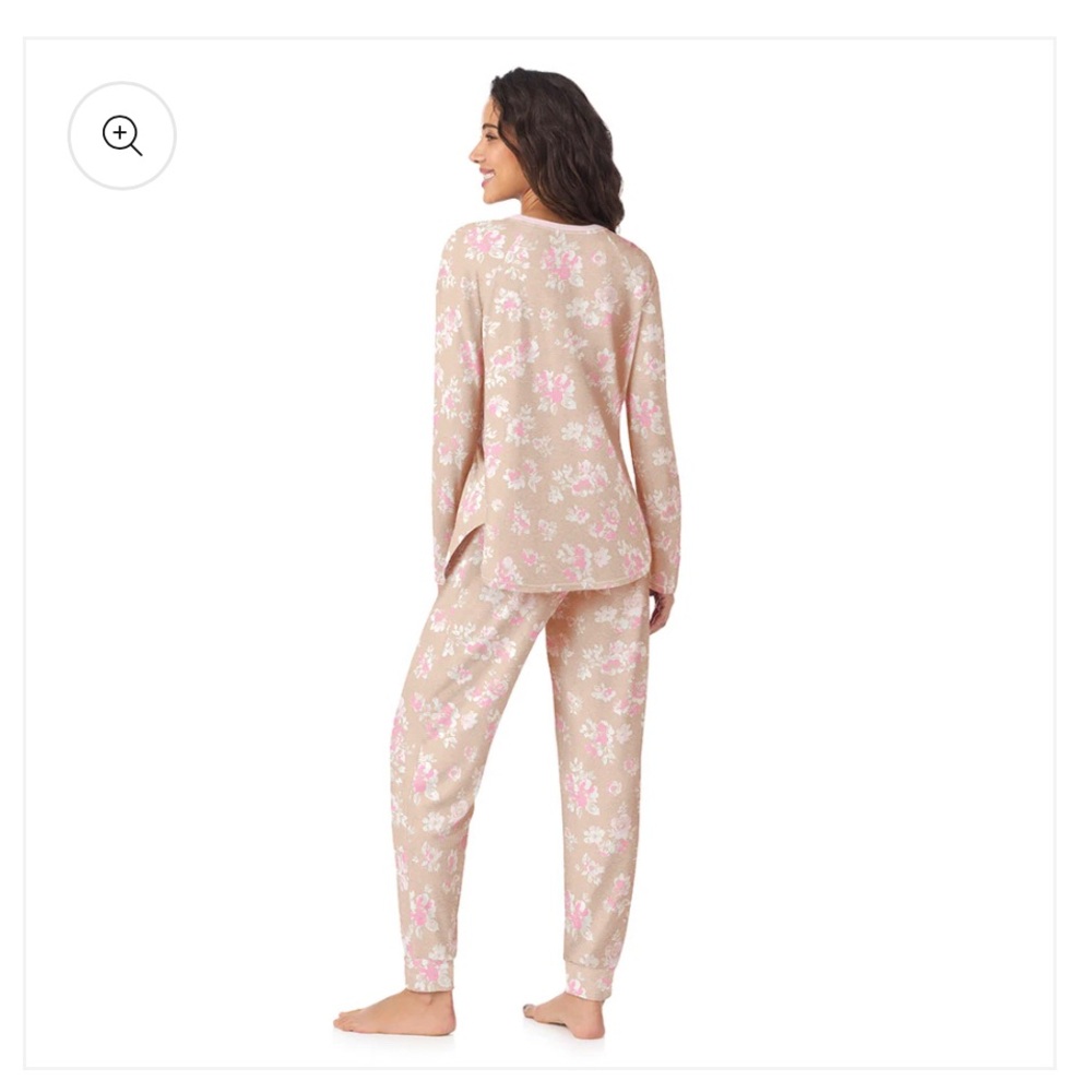 Cuddl Duds Floral Long Sleeve Pajama set - Picture 2 of 16